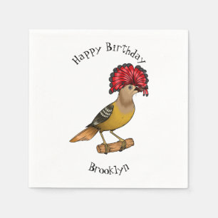 Serviette En Papier Illustration de la caricature royale d'oiseau