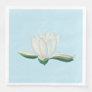 Serviette En Papier Illustration de Lotus blanc