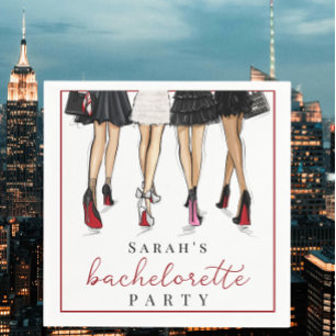 Serviette En Papier Illustration de mode pour l'enterrement de vie de 