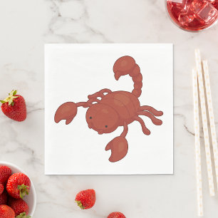 Serviette En Papier Illustration de scorpion rouge