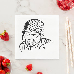 Serviette En Papier Illustration de soldat américain