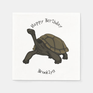 Serviette En Papier Illustration de tortue terrestre des Galapagos