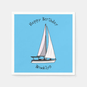 Serviette En Papier Illustration de voilier