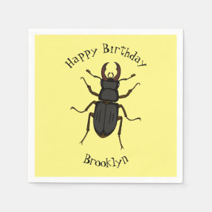 Serviette En Papier Illustration d'insecte lucane cerf