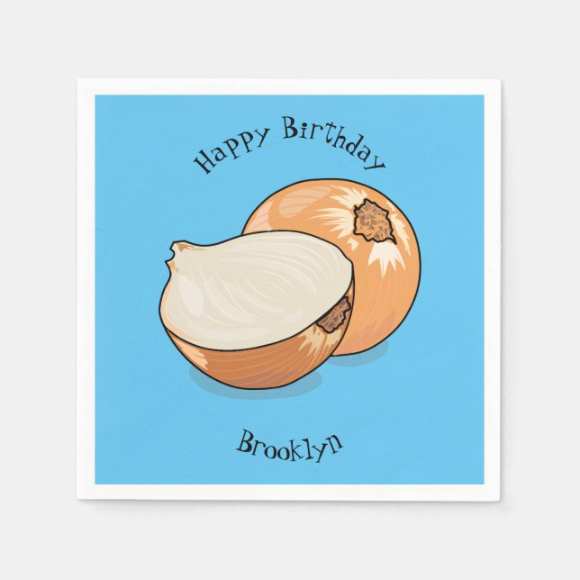 Serviette En Papier Illustration d'oignon (Devant)