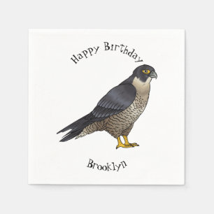 Serviette En Papier Illustration d'oiseau de faucon pèlerin