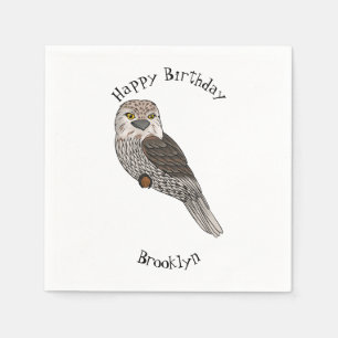 Serviette En Papier Illustration d'oiseau de Tawny frogmouth