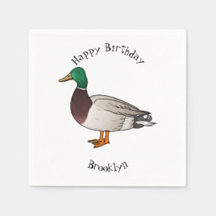 Serviette En Papier Illustration du canard de Majard