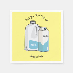 Serviette En Papier Illustration du lait