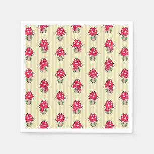 Serviette En Papier Illustration du petit champignon