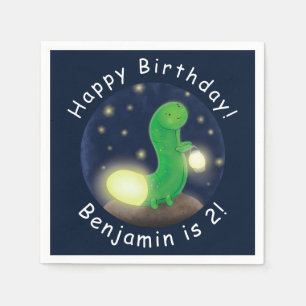 Serviette En Papier Illustration du ver vert mou