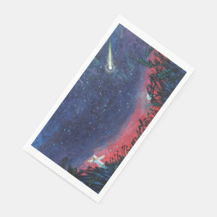 Serviette En Papier Illustration d'une étoile de tir