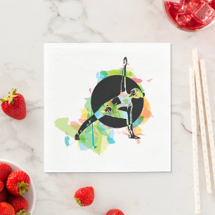 Serviette En Papier Illustration d'une femme qui s'étire