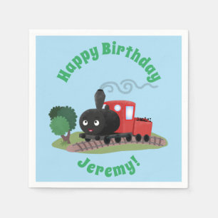 Serviette En Papier Illustration d'une locomotive à vapeur mûre