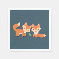 Illustration graphique des renards orange mignons