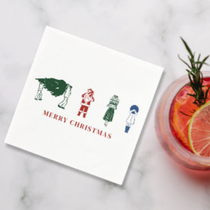 Serviette En Papier Illustration joyeux Noël mignonne
