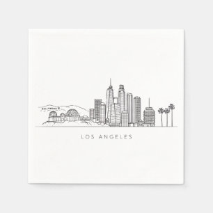 Serviette En Papier Illustration minimaliste de la skyline de Los Ange