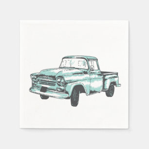Serviette En Papier Illustration vintage de camion