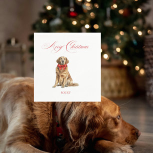 Serviette En Papier Image de chien de Noël Cocktail