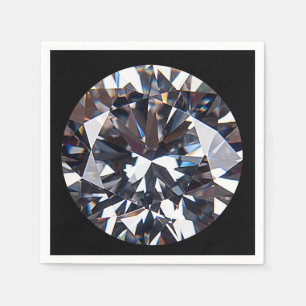 Serviette En Papier Image élégante de la gemme de diamant
