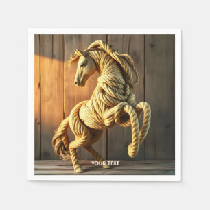 Serviette En Papier Imaginaire Cute Knot Cheval artisanal