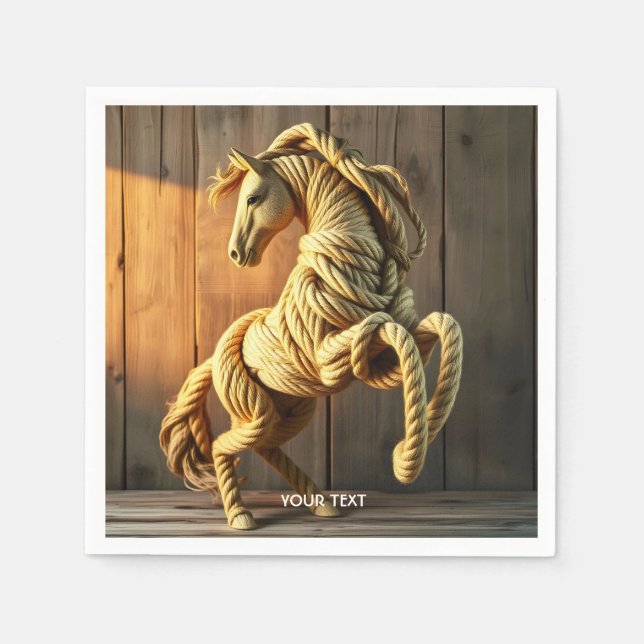 Serviette En Papier Imaginaire Cute Knot Cheval artisanal (Devant)