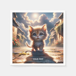 Serviette En Papier Imaginaire Mare Kitten Road Ville