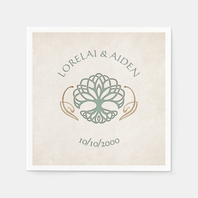 Serviette En Papier Imaginaire médiéval Celtic Mariage (Devant)