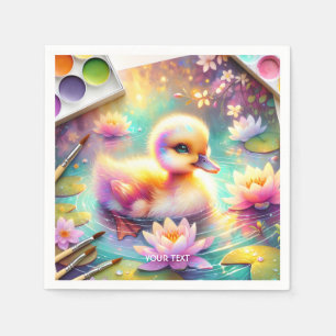 Serviette En Papier Imaginaire mignonne Bébé Fleurs de canard