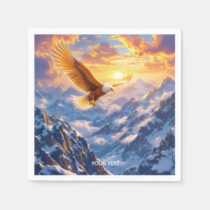 Serviette En Papier Imaginaire Mignonne Eagle Mountains lever du solei