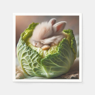 Serviette En Papier Imaginaire mignonne lapin lapin chou