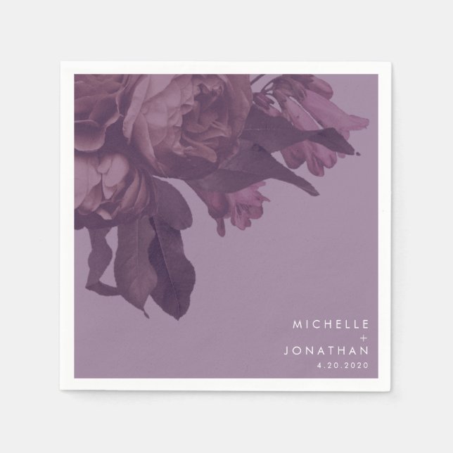 Serviette En Papier Imaginaire violet Mariage de table serviettes (Devant)