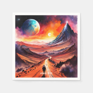 Serviette En Papier Imaginaire Vue Vive Sur Terre