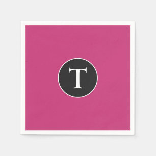 Serviette En Papier Imital rose et blanc