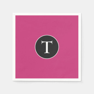 Serviette En Papier Imital rose et blanc