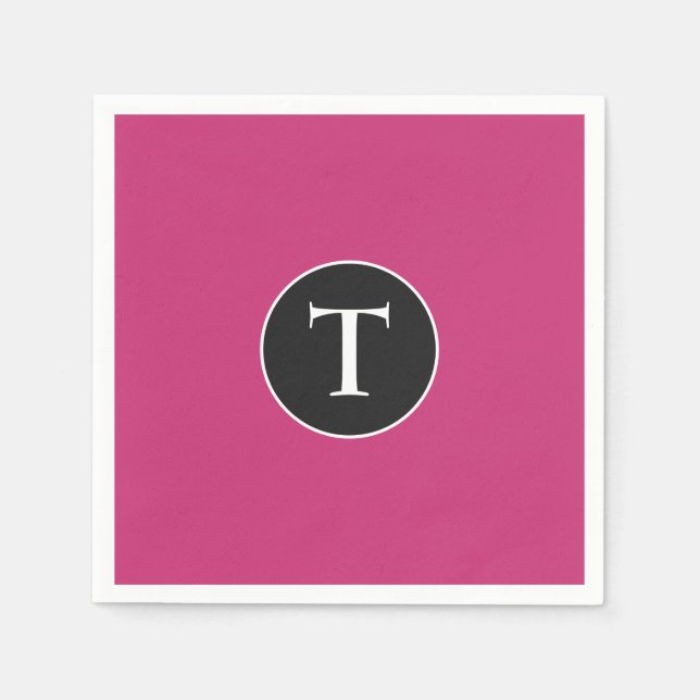 Serviette En Papier Imital rose et blanc (Devant)