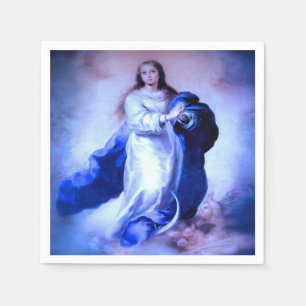 Serviette En Papier Immaculé bleu Conception