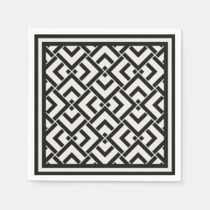 Serviette En Papier Impression art déco monochrome