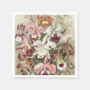 Serviette En Papier Impression botanique vintage d'orchidée par Ernst