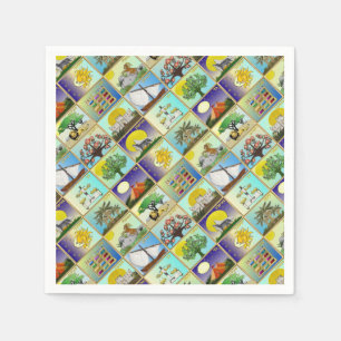 Serviette En Papier Impression d'art Judaica 12 Tribus d'Israël
