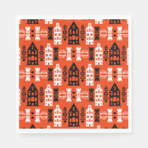 Serviette En Papier Impression d'art populaire hollandais Pays-Bas