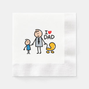 Serviette En Papier Impression Love Daddy