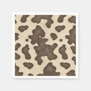 Serviette En Papier Impression vache marron rustique fête country west