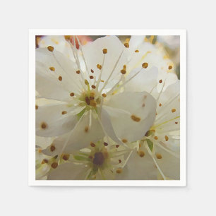 Serviette En Papier Impressionniste Fleur de Plum Sauvage Déplacement
