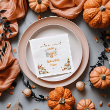 Imprimable Automne Sweet Little Baby shower Citrou