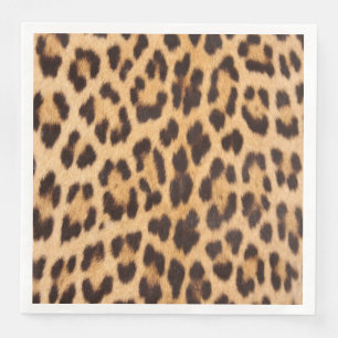 Serviette En Papier imprimé léopard fête sauvage chic girly safari