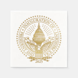 Serviette En Papier Inauguration du logo inaugural du président Trump 