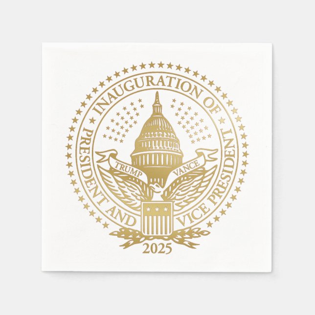 Serviette En Papier Inauguration du logo inaugural du président Trump  (Devant)