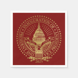 Serviette En Papier Inauguration du logo inaugural du président Trump 