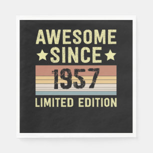 Serviette En Papier Incroyable depuis 1957 Rétro 65 Ans Anniversaire